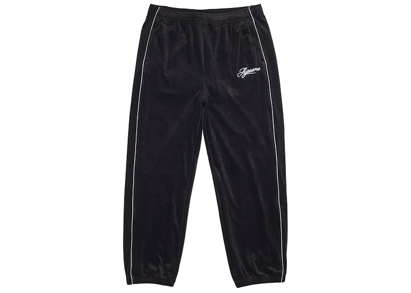 Supreme Velour Mesh Track Pant Black Hombre - SS26 - ES