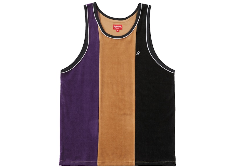 Supreme Velour Tank Top Black Men's - SS20 - US