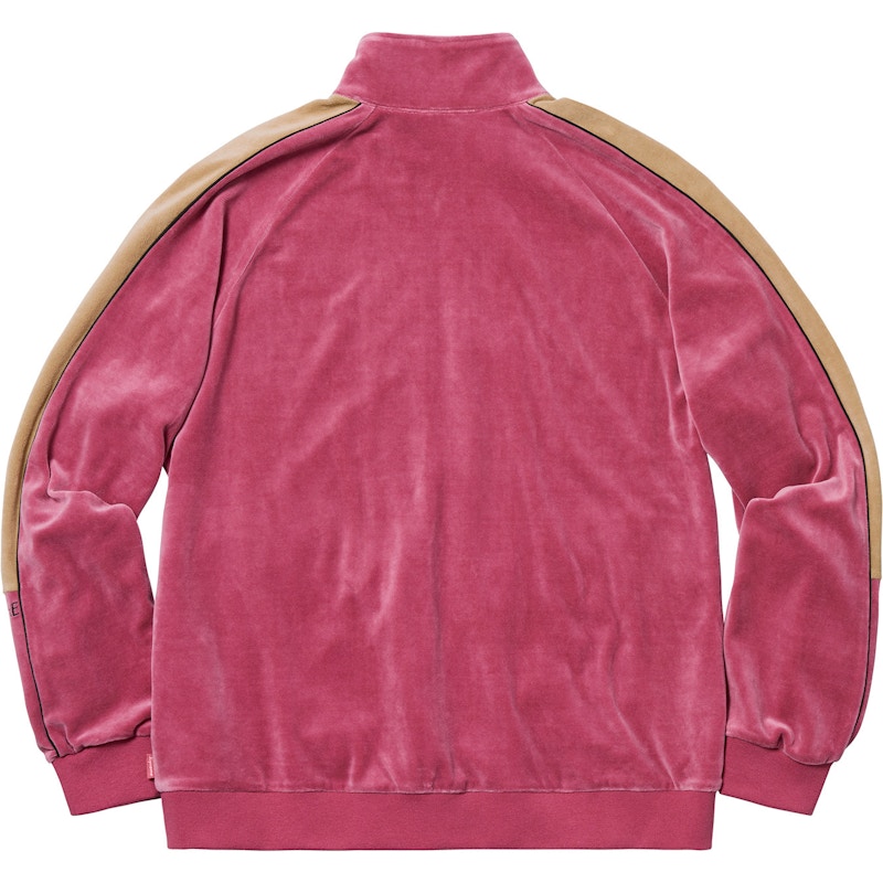 Supreme Velour Track Jacket Pink Men's - FW18 - US