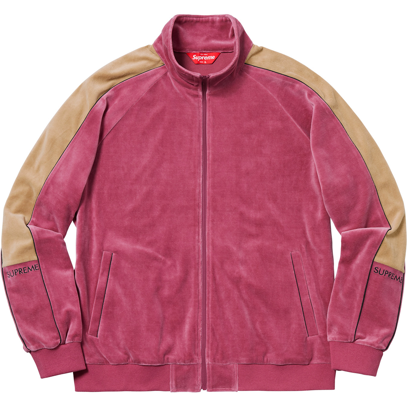 Supreme Velour Track Jacket Pink Men's - FW18 - US