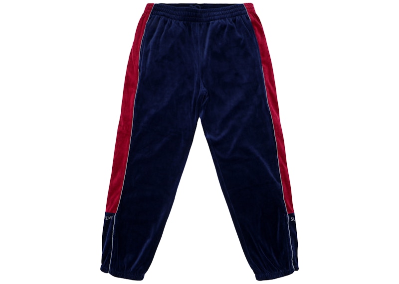 Supreme Velour Track Pant Navy - FW18 Men's - US