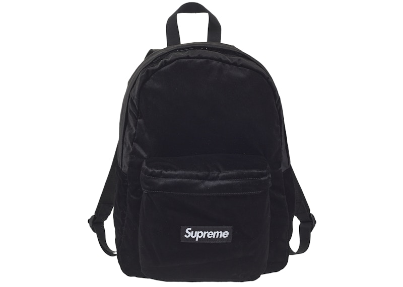 Pre-owned Supreme Velvet Backpack In Black