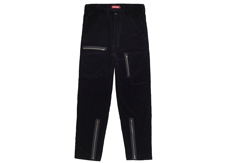 Supreme Velvet Flight Pant Black Men's - SS19 - US