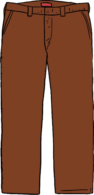 supreme 20aw velvet trouser brown 32