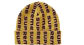 Supreme Vertical Logo Beanie Acid Yellow