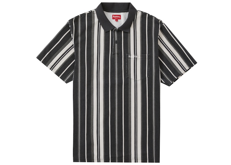 Supreme Vertical Stripe Polo Black - SS20 Men's - US