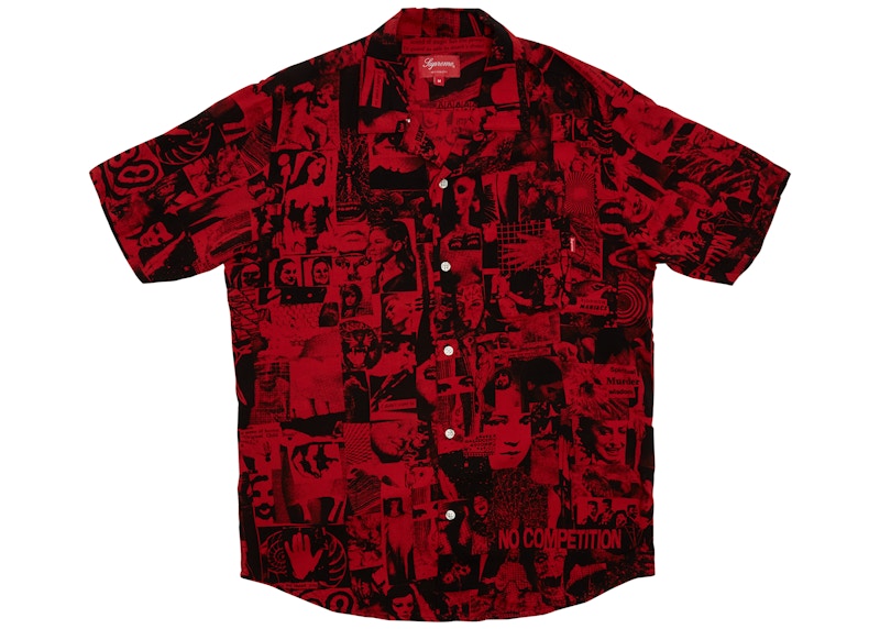 Supreme Vibrations Rayon Shirt Red Men's - SS18 - US