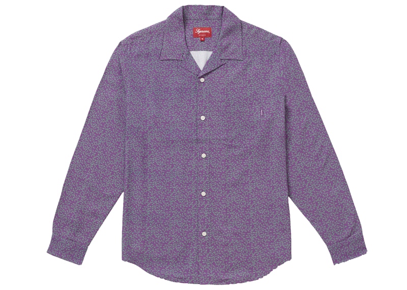 Supreme Vines Rayon Shirt Dusty Purple Men's - SS19 - US