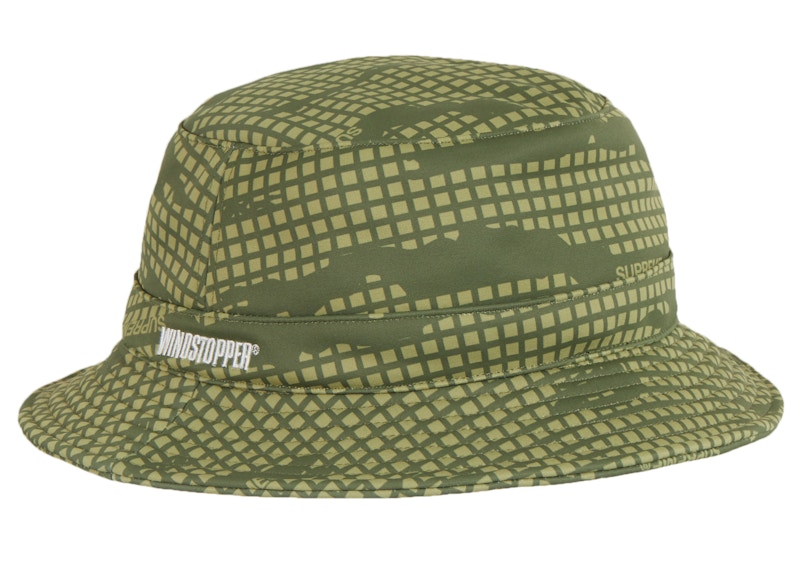 Supreme WINDSTOPPER Earflap Crusher Olive Grid Camo - FW21 - US