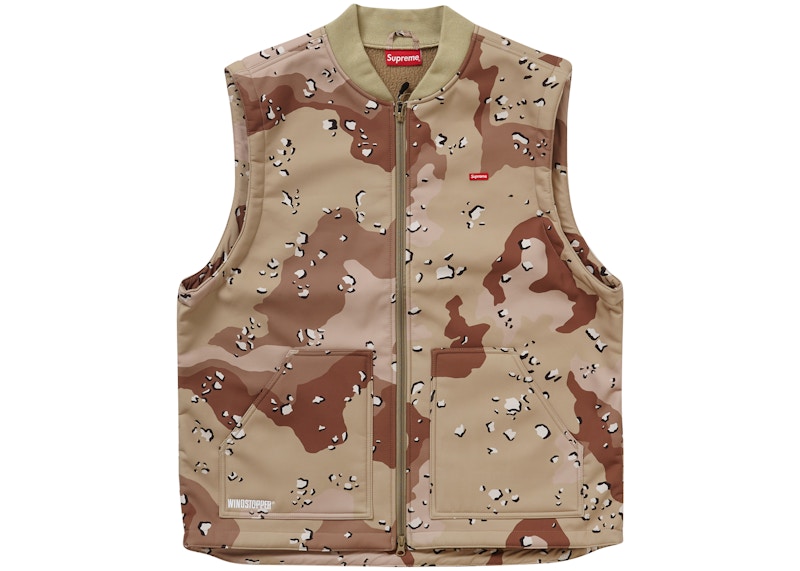 Supreme WINDSTOPPER Work Vest Chocolate Chip Camo メンズ