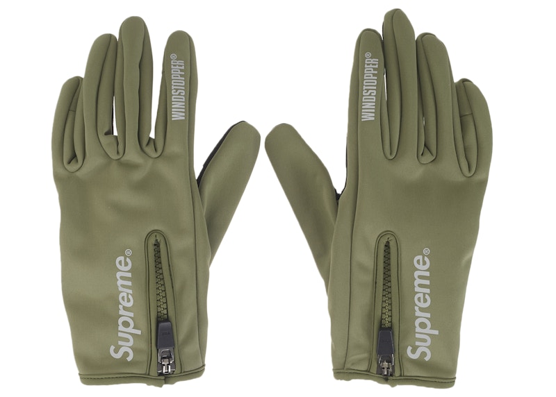 Supreme WINDSTOPPER Zip Gloves (FW25) Olive - FW25 - JP