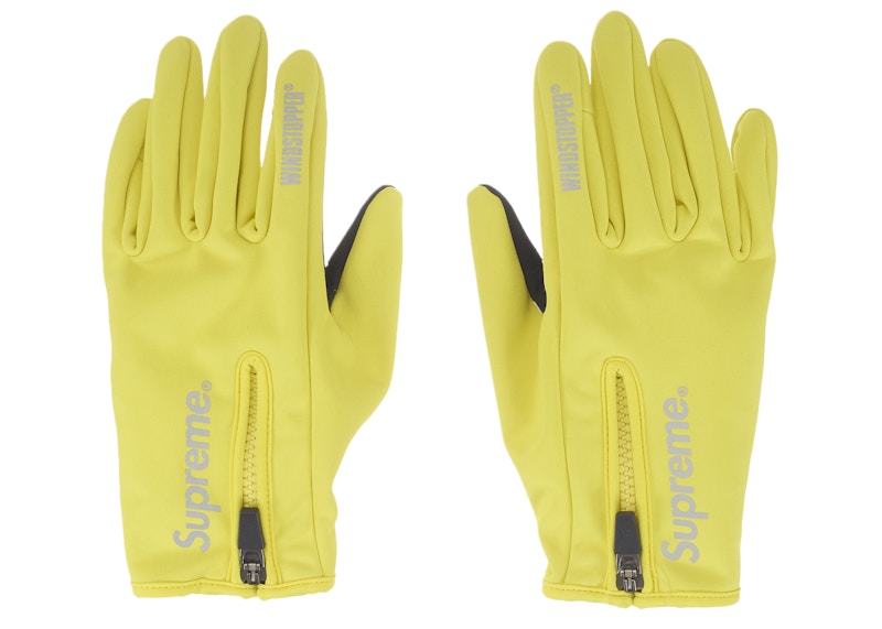 Supreme WINDSTOPPER Zip Gloves (FW25) Yellow - FW25 - JP