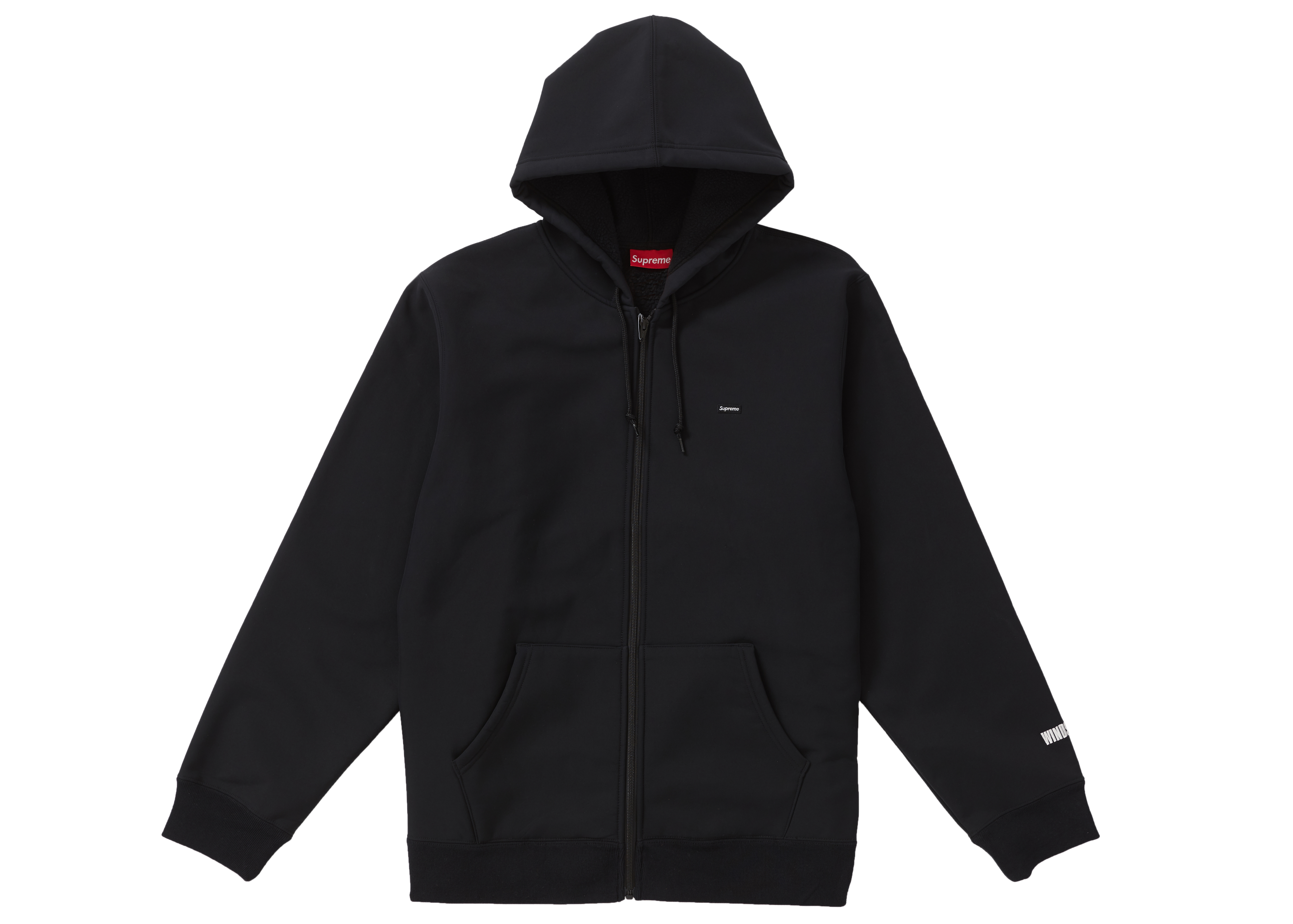 Supreme WINDSTOPPER Zip Up Hooded Sweatshirt Black