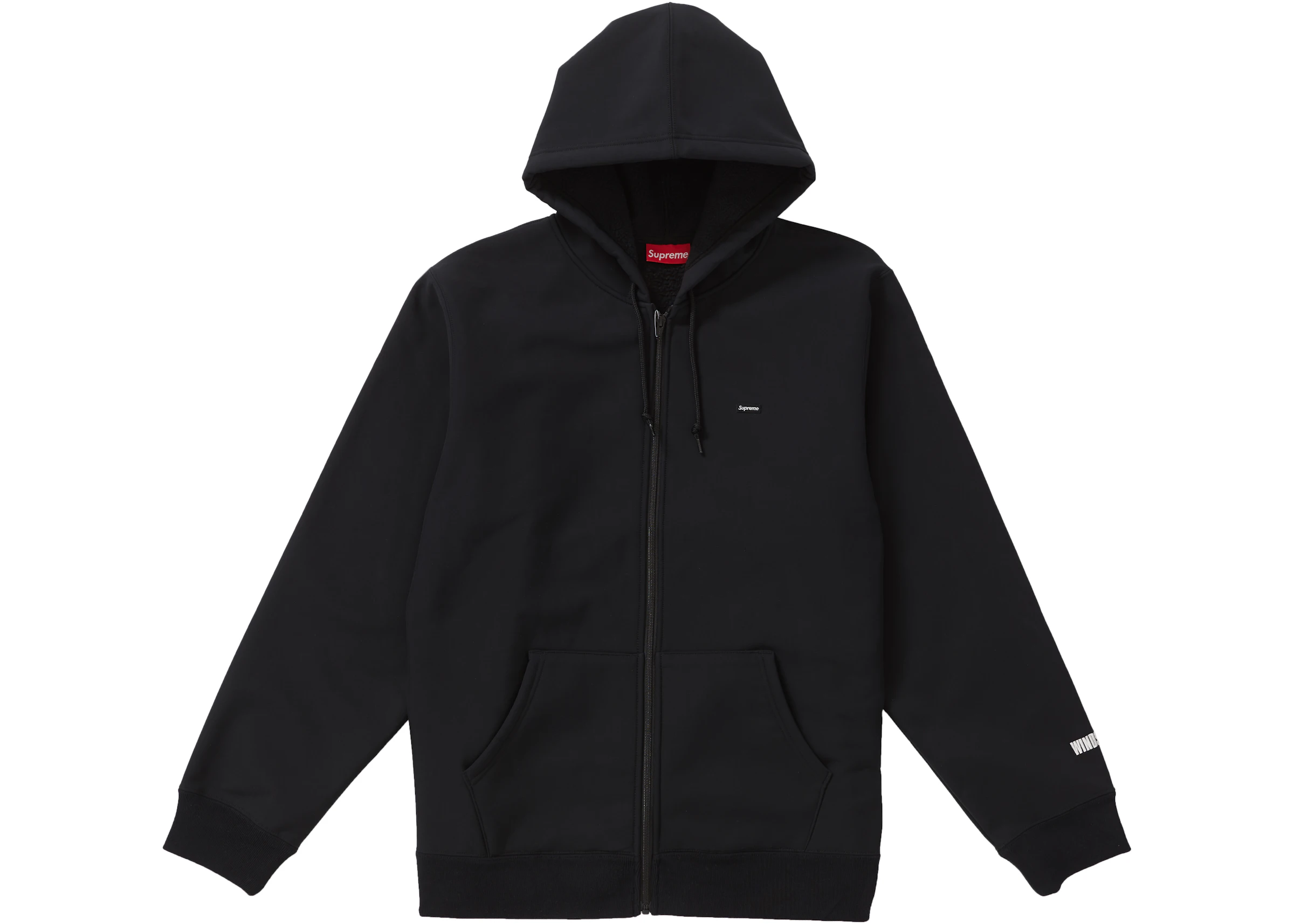 het beleid Panorama abces Supreme WINDSTOPPER Zip Up Hooded Sweatshirt Black - FW18 - US