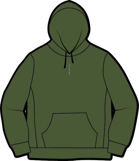 Supreme Micro Logo Hooded Sweatshirt Green