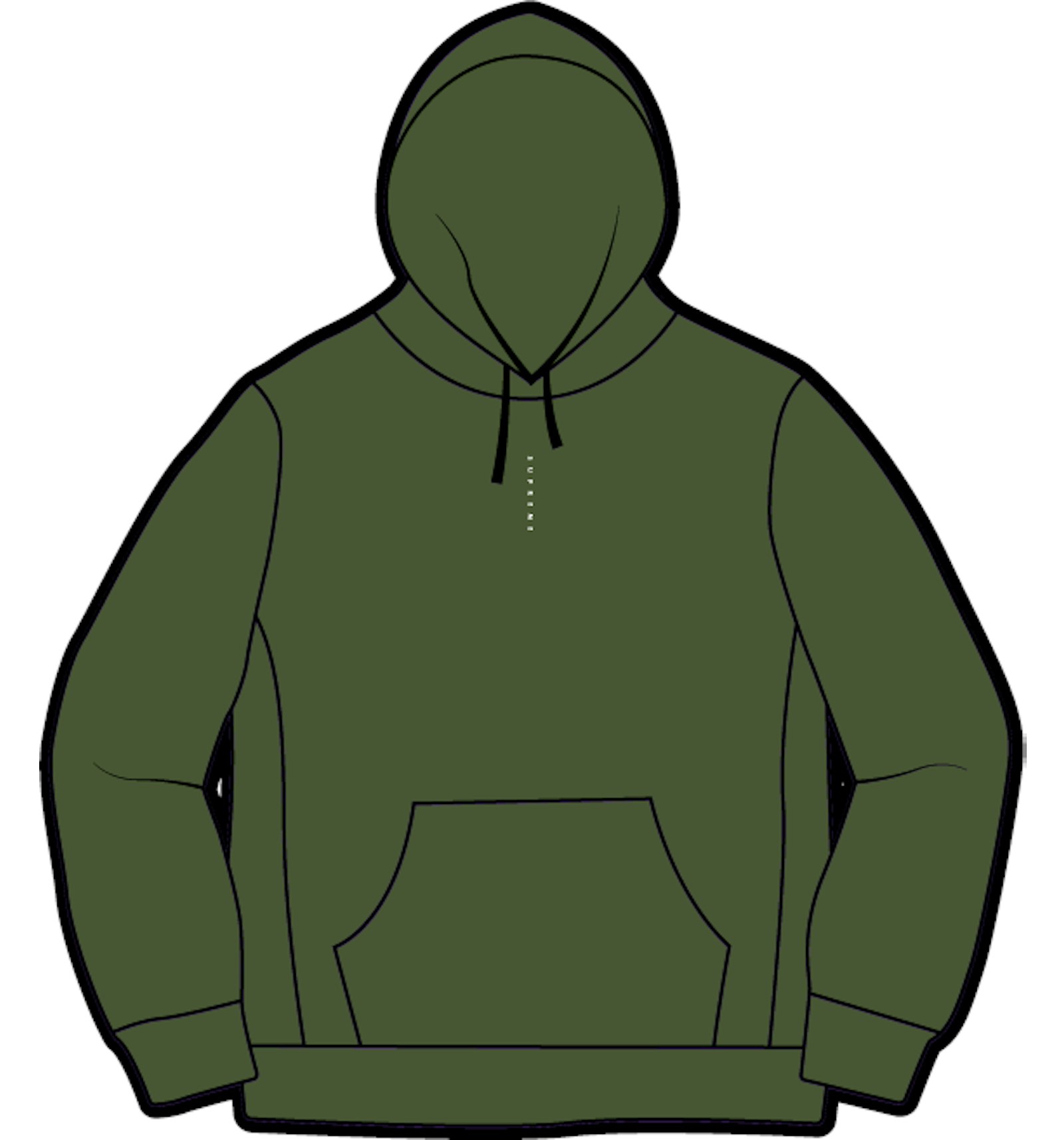 Supreme Micro Logo Hooded Sweatshirt Green
