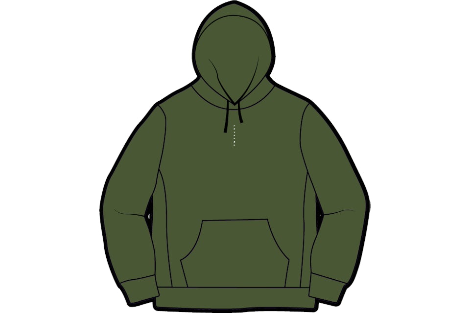 Supreme Micro Logo Hooded Sweatshirt Green Hombre FW20 MX