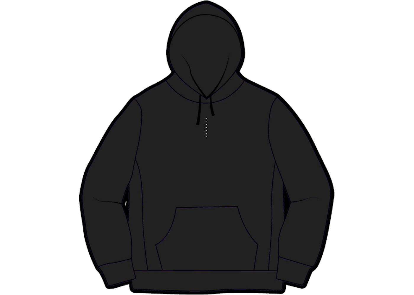 Supreme Micro Logo Hooded Sweatshirt Black - FW20