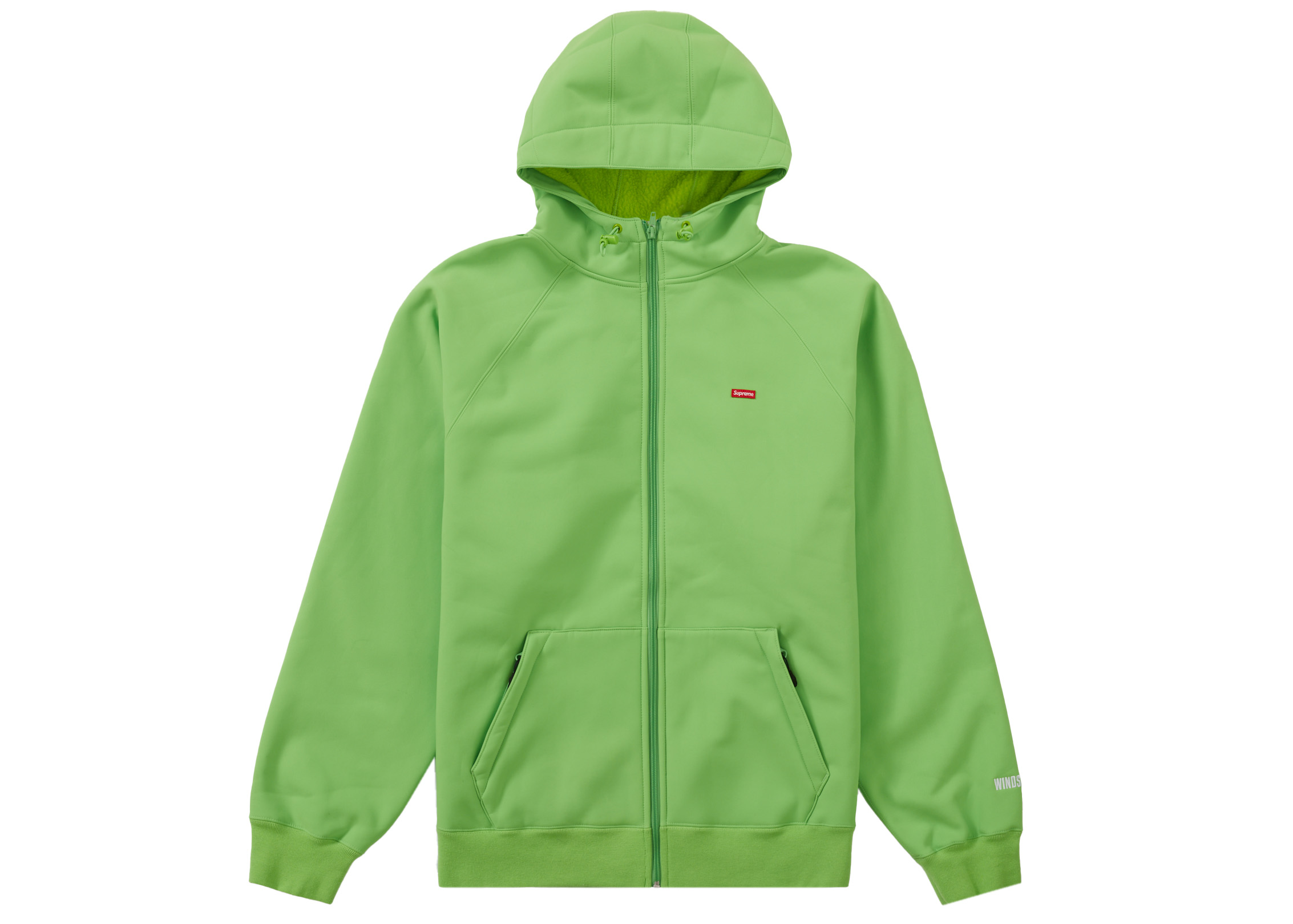 Supreme WINDSTOPPER Zip Up Hooded Sweatshirt (FW21) Bright Green 