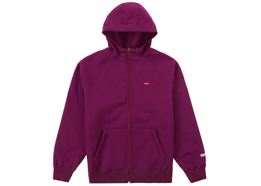 Pre-owned Supreme Windstopper Zip Up Hooded Sweatshirt (fw21) Purple