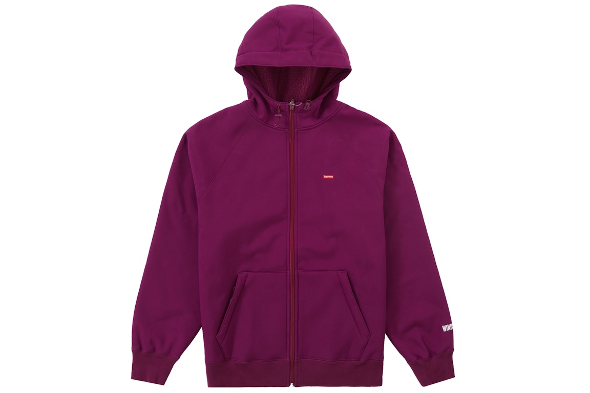 Pre-owned Supreme Windstopper Zip Up Hooded Sweatshirt (fw21) Purple