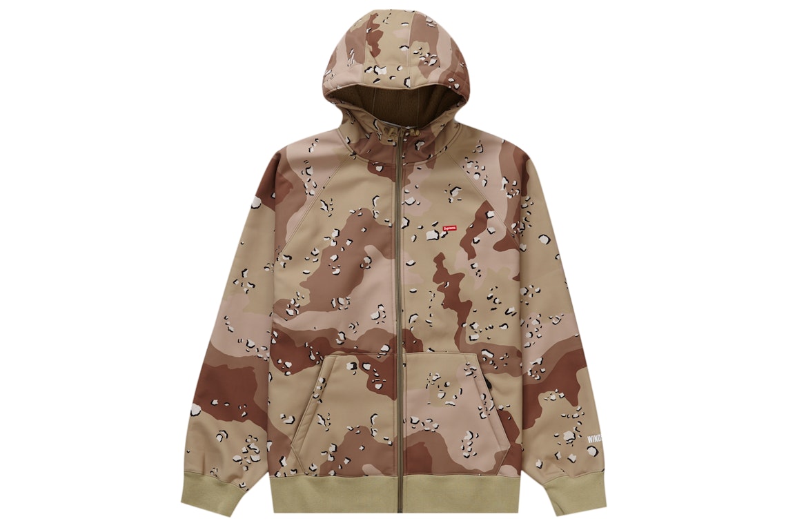 Pre-owned Supreme Windstopper Zip Up Hooded Sweatshirt (fw22) Chocolate Chip Camo