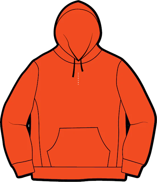 Supreme Micro Logo Hooded Sweatshirt Burnt Orange