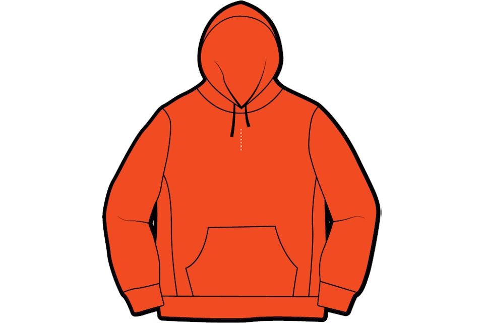Supreme Micro Logo Hooded Sweatshirt Burnt Orange
