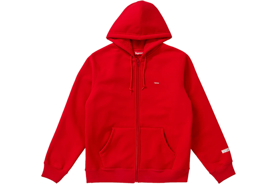 Supreme WINDSTOPPER Zip Up Hooded Sweatshirt Red