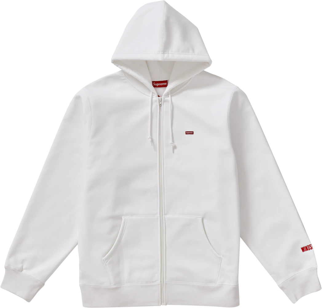 mobiel Kalmte Speel Supreme WINDSTOPPER Zip Up Hooded Sweatshirt White - FW18 - US