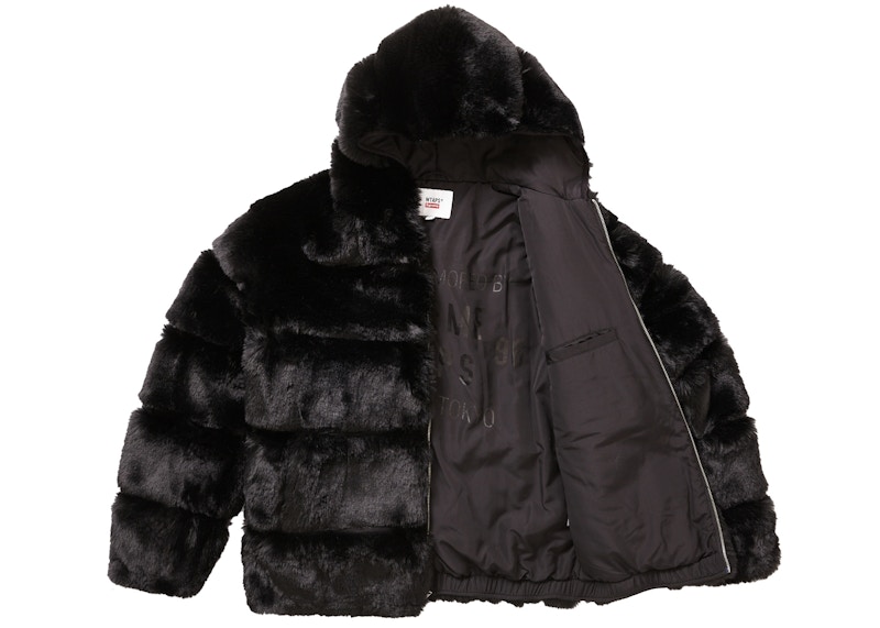 発送は追跡付きでいたしますSupreme WTAPS Faux Fur Hooded Jacket 黒 L