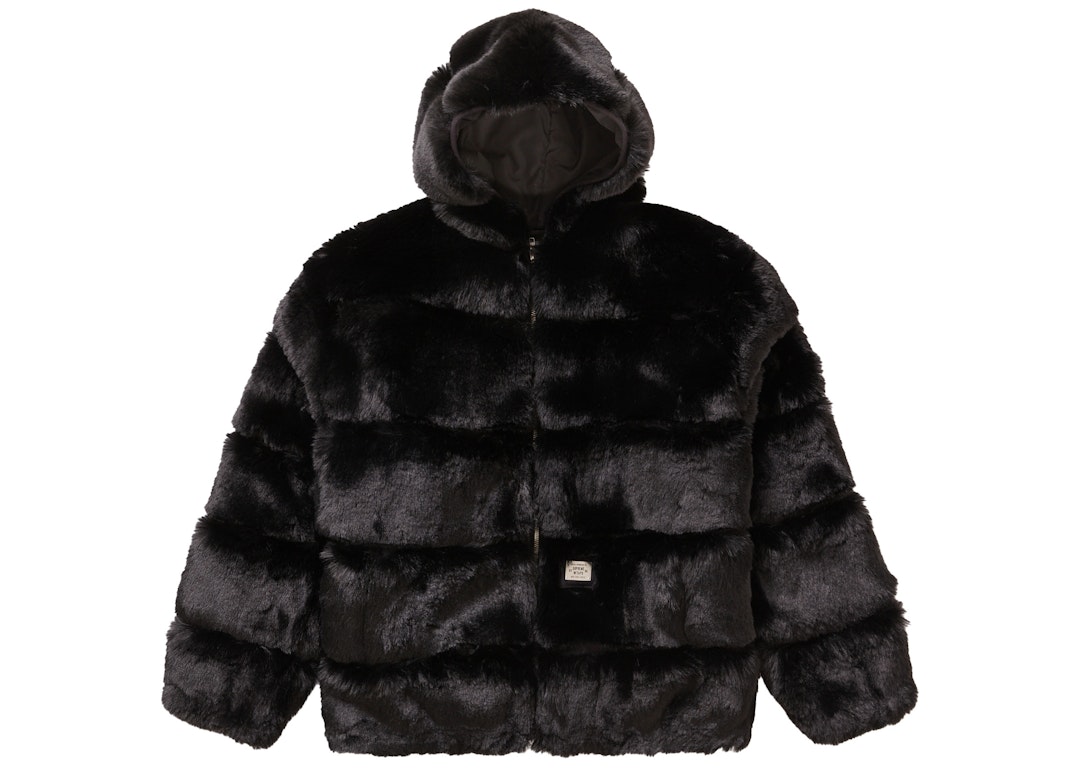 Pre-owned Supreme Wtaps Faux Fur Hooded Jacket Black
