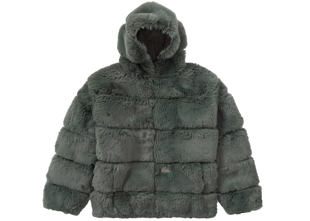 Pre-owned Supreme Wtaps Faux Fur Hooded Jacket Green