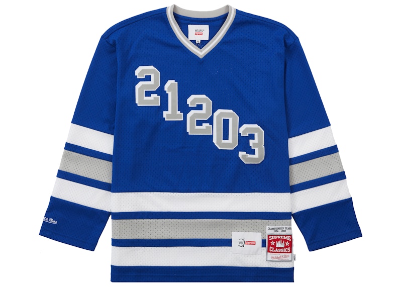 Supreme WTAPS Mitchell & Ness Hockey Jersey Blue