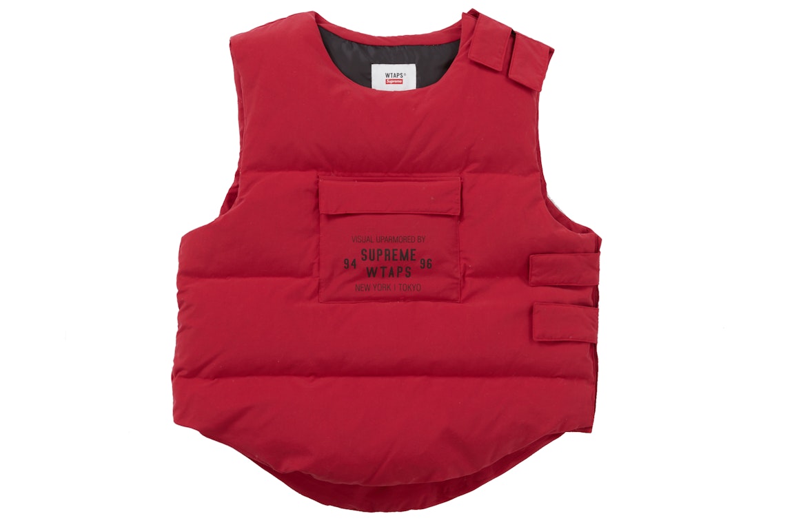 Pre-owned Supreme Wtaps Tactical Down Vest Red