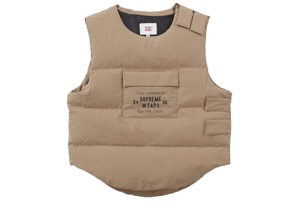 Pre-owned Supreme Wtaps Tactical Down Vest Tan