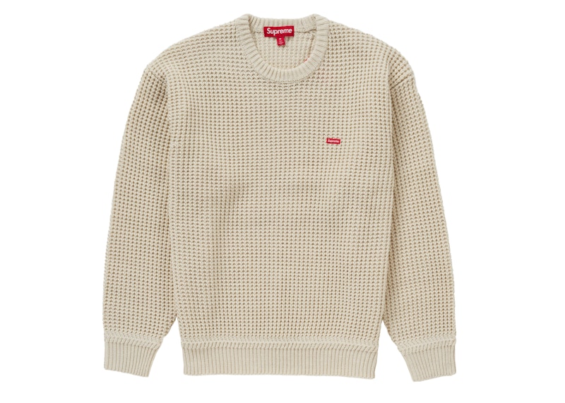 Supreme Waffle Small Box Sweater Stone Men's - FW24 - US