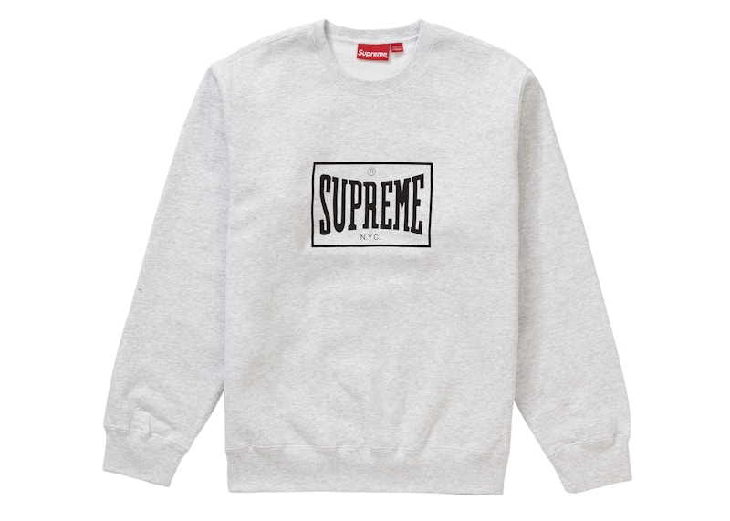 Supreme Warm Up Crewneck Ash Grey Men's - SS19 - US