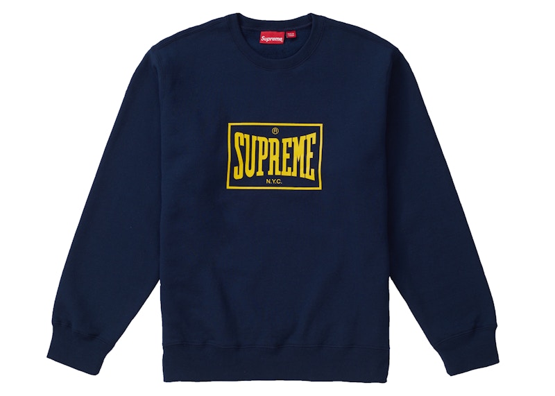 Supreme Warm Up Crewneck Navy - SS19 メンズ - JP