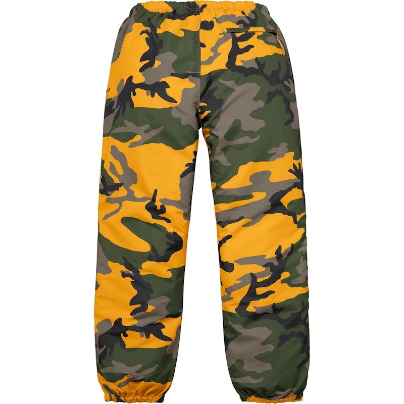 Supreme warm up pant hotsell yellow camo