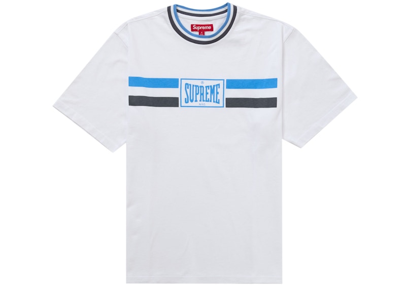 Supreme Warm Up Stripe S/S Top White メンズ - SS24 - JP