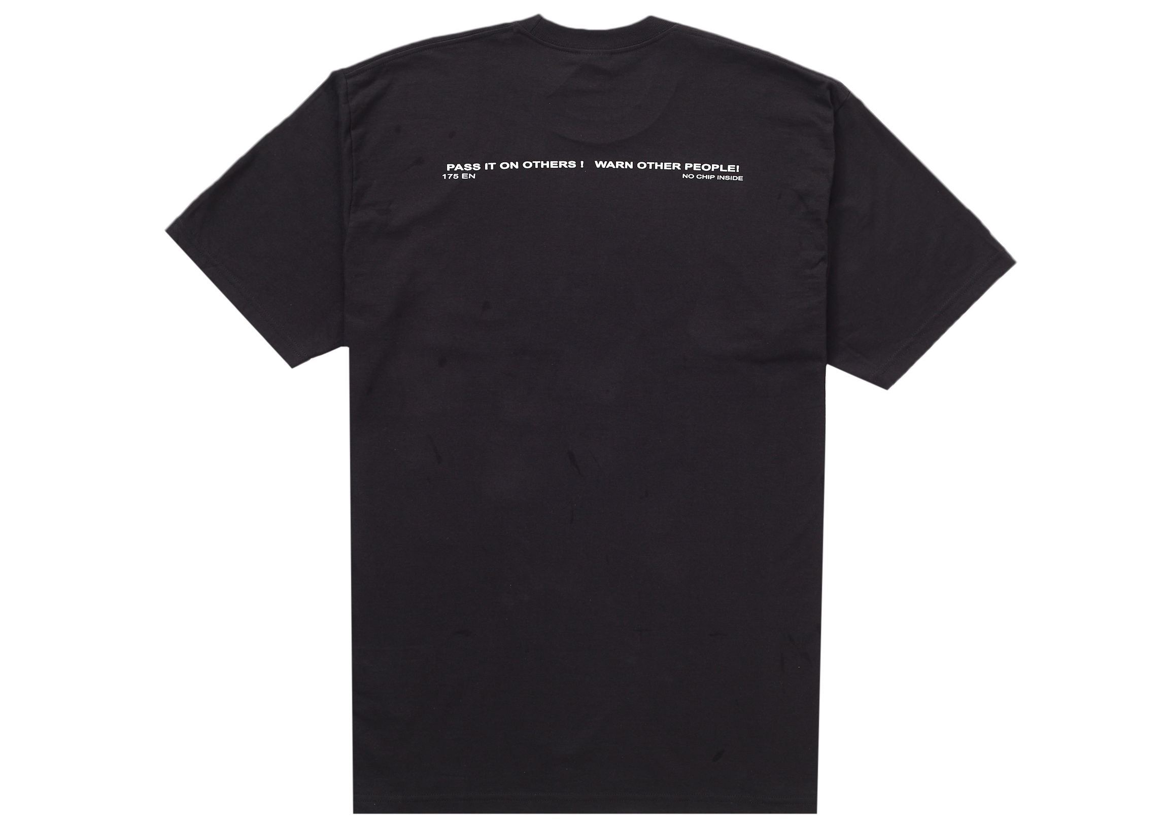 Supreme Warning Tee Black Men's - FW22 - US