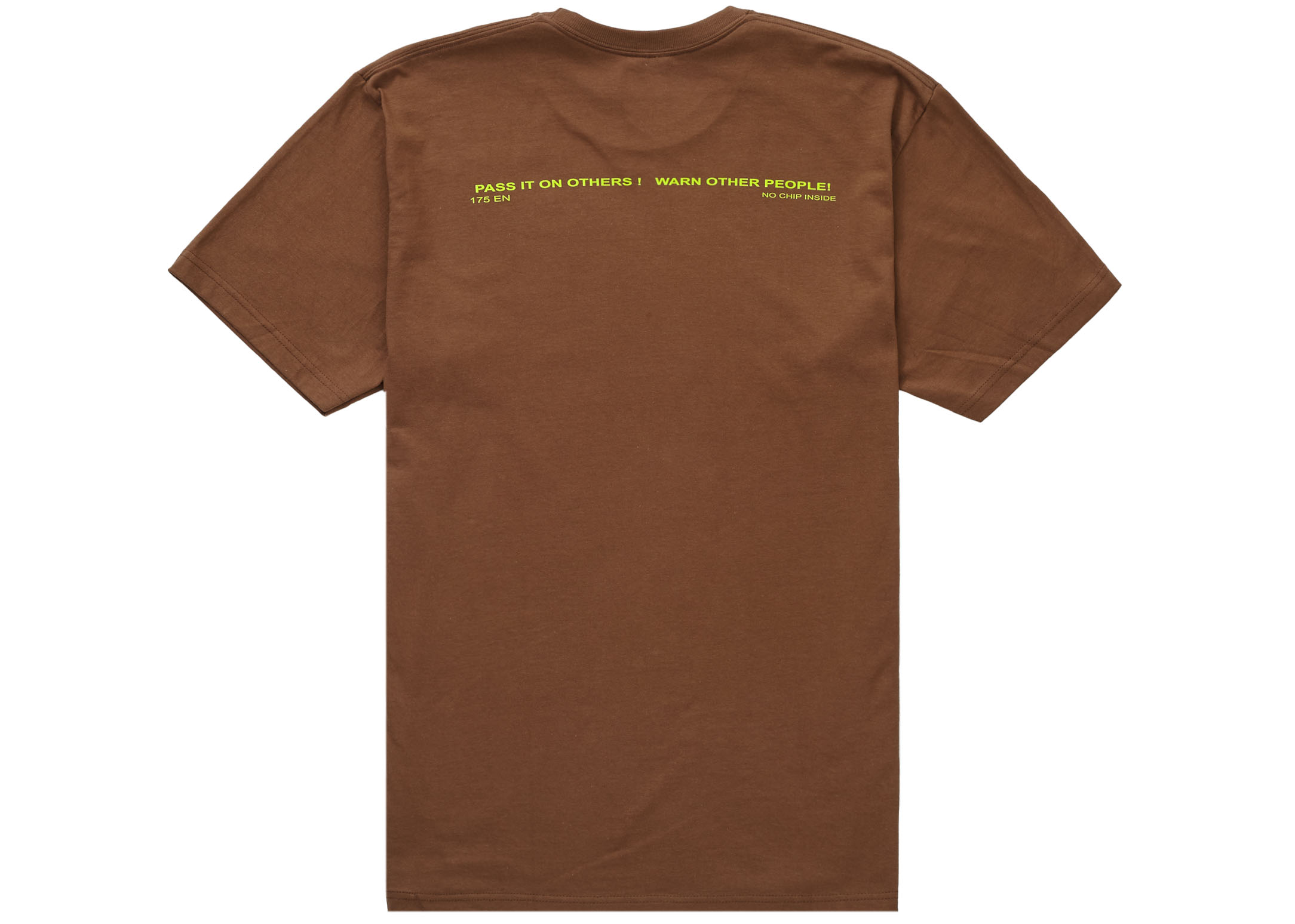 Supreme Warning Tee Brown Men's - FW22 - GB