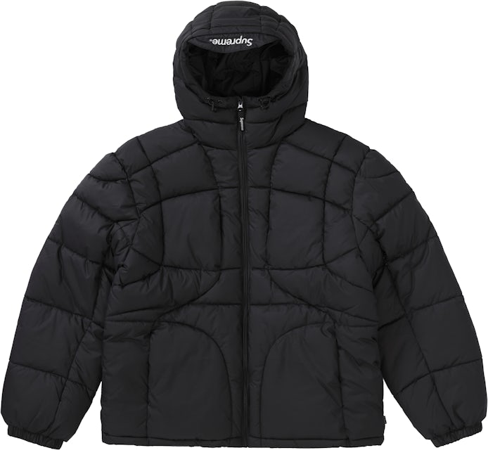 Supreme Warp Hooded Puffy Jacket Black