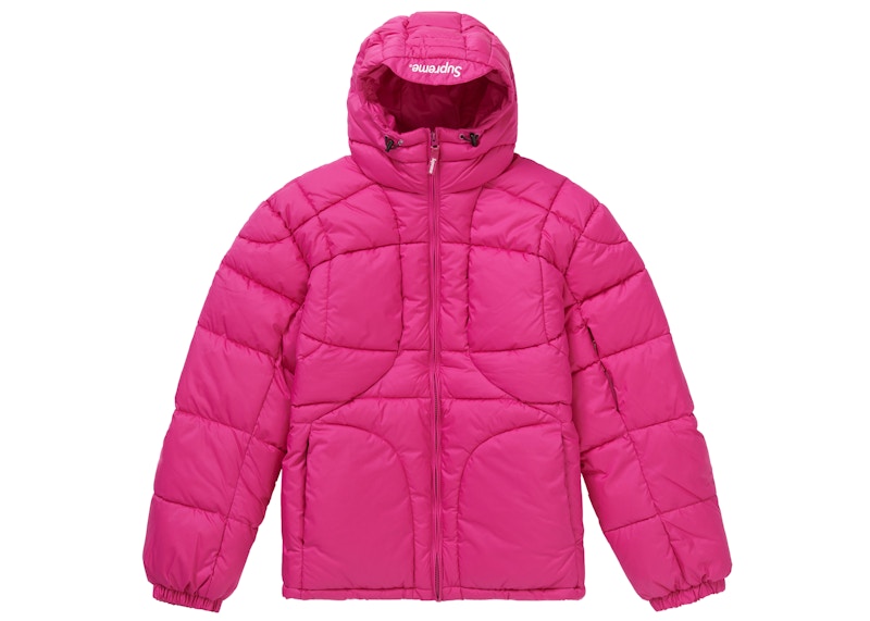 supreme pink puffer jacket