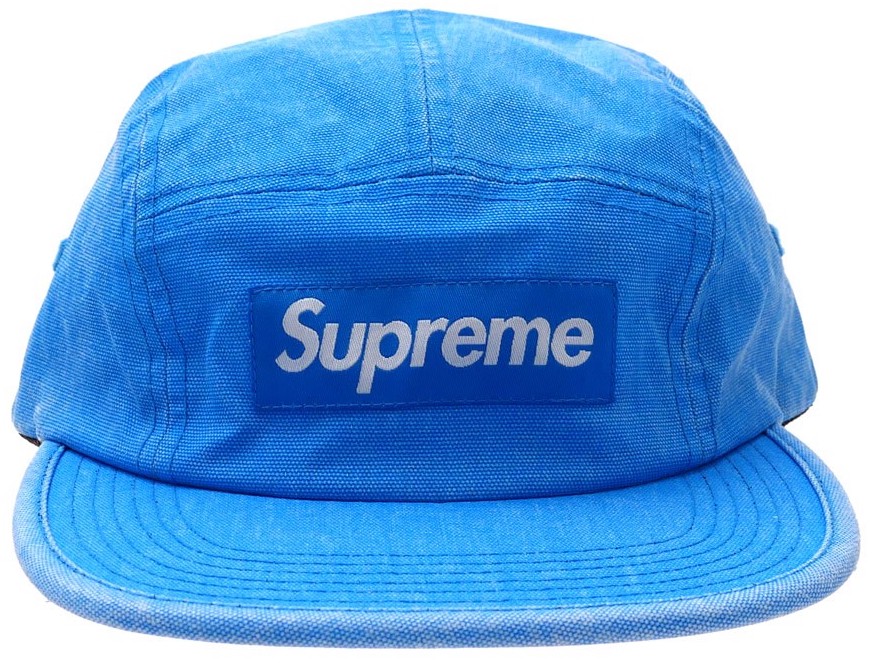 Supreme Washed Canvas Camp Cap Blue - SS17 - US