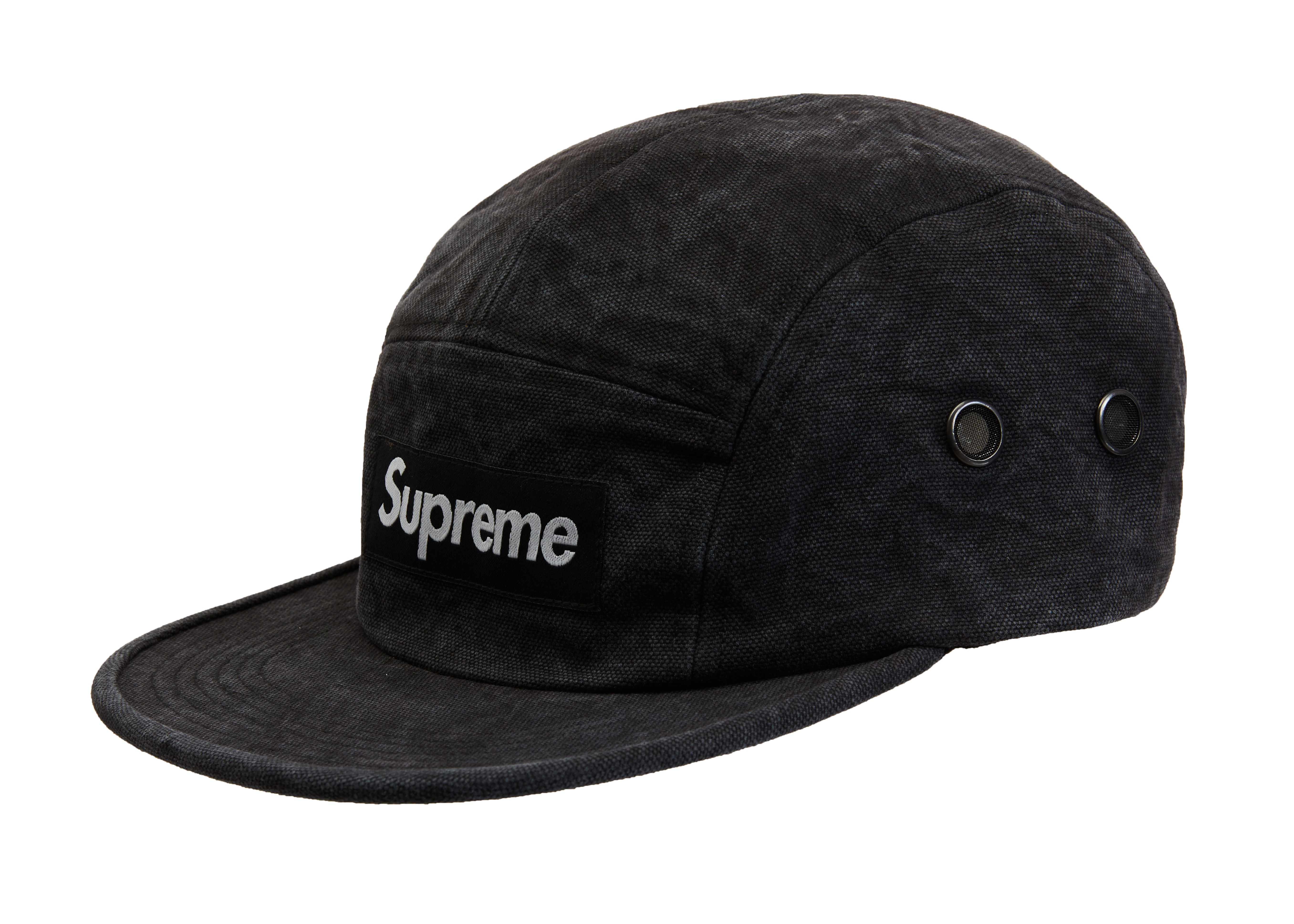 Supreme Washed Canvas Camp Cap (FW19) Black