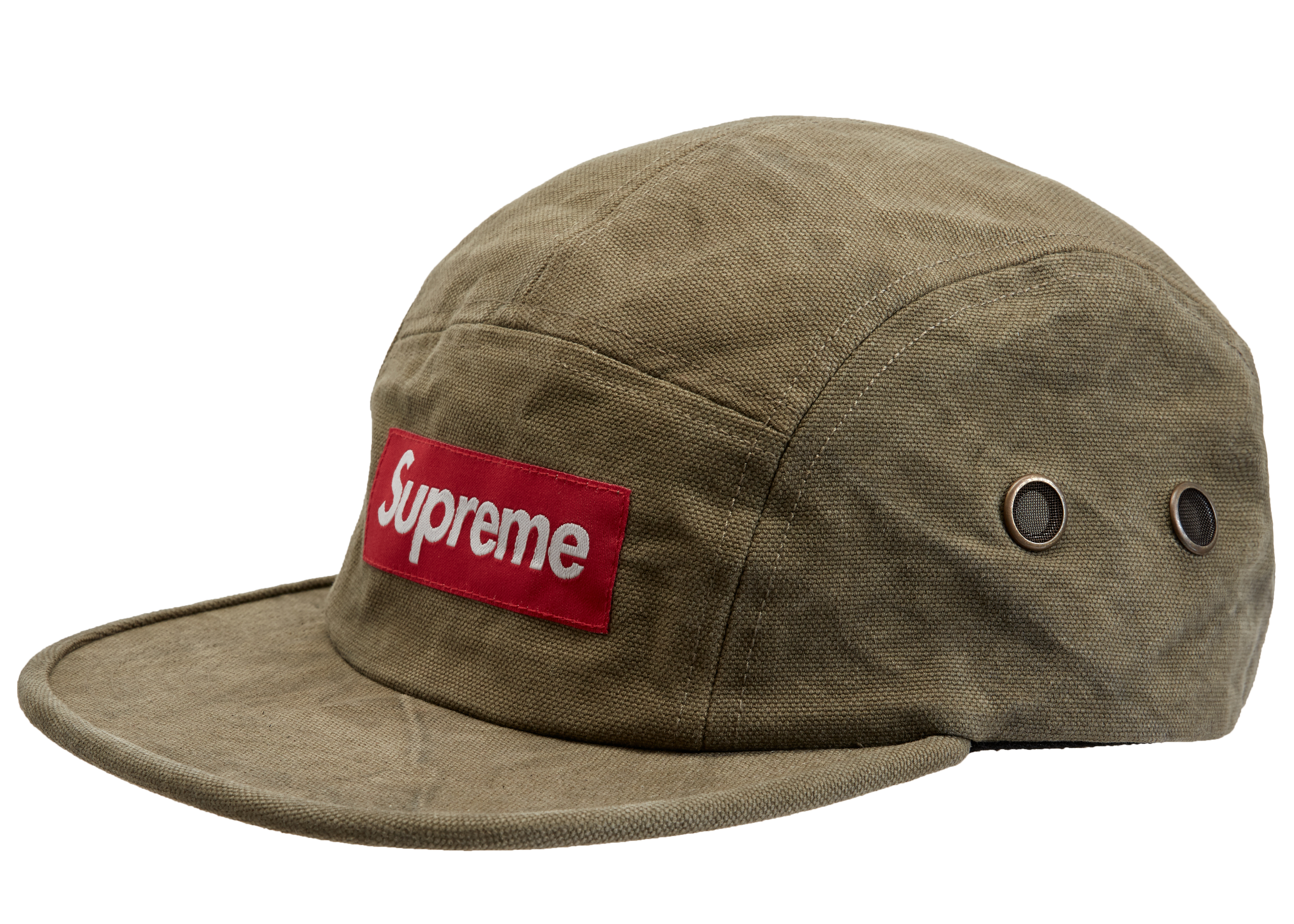 Supreme Washed Canvas Camp Cap (FW19) Olive