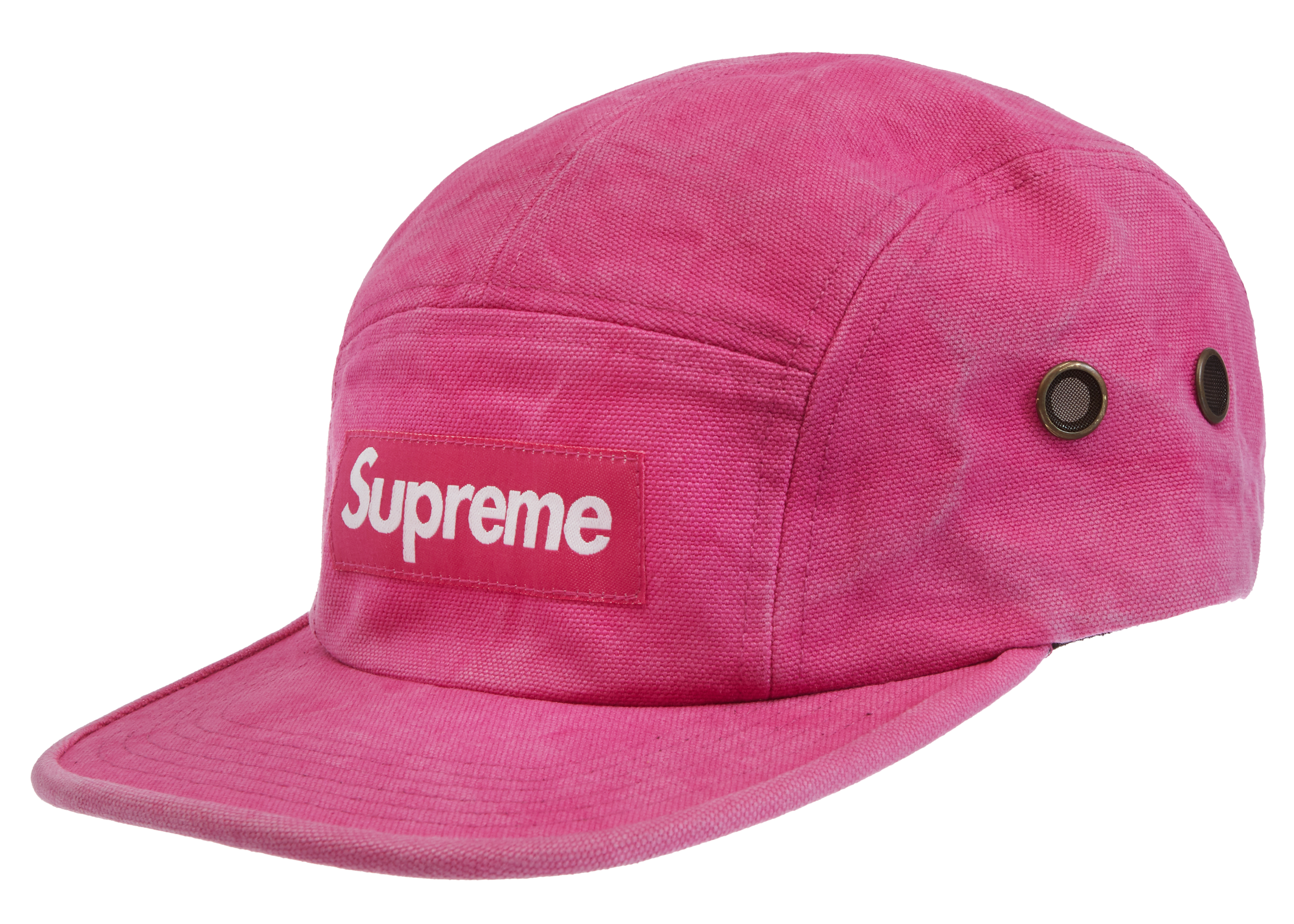 Supreme Washed Canvas Camp Cap (FW19) Pink
