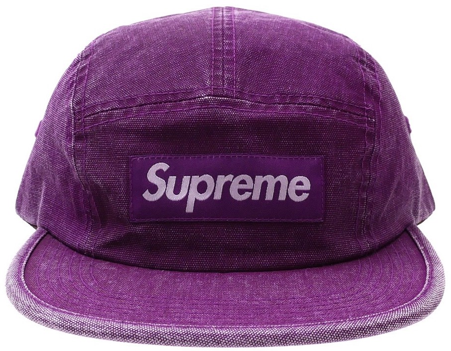 Supreme Washed Canvas Camp Cap Purple - SS17 - US